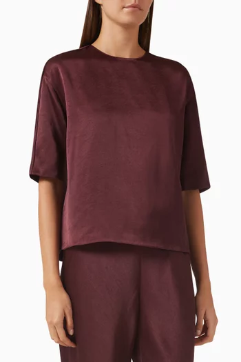 Fluid T-shirt in Satin