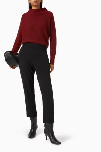 Tapered Pull-on Pants in Crepe