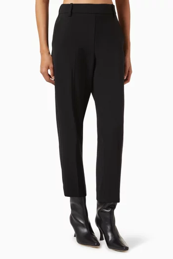 Tapered Pull-on Pants in Crepe