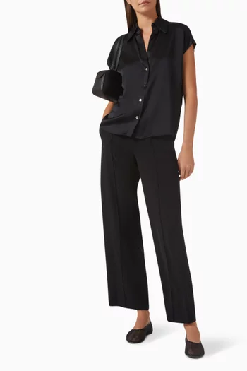 Double Waistband Drawstring Pants