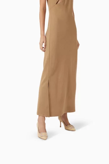 Maysale 90 Buckle Pumps in Raffia