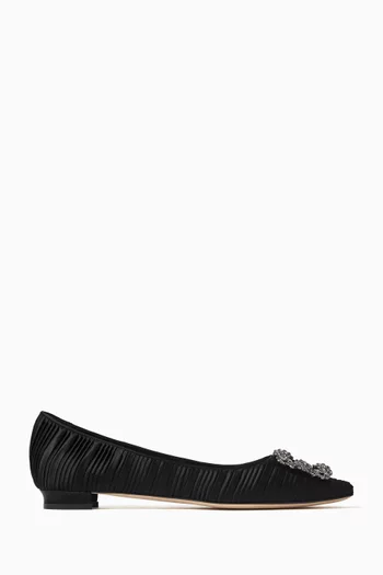 Hangisi Ballet Flats in Satin