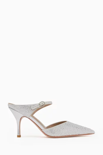Lilosa 90 Crystal-embellished Mules in Leather