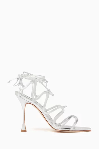 Fawda 105 Sandals in Metallic Nappa Leather