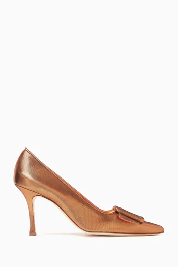Maysale 90 Pumps in Metallic Leather