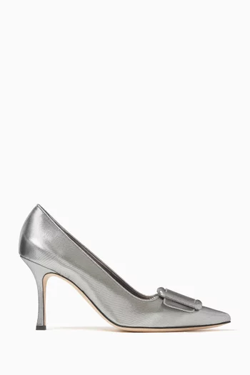 Maysale 90 Pumps in Metallic Leather