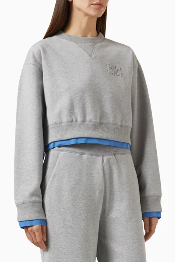 Boxy Sweatshirt in Cotton
