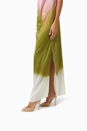 Katy 105 Slingback Crystal Sandals in Satin and Tulle