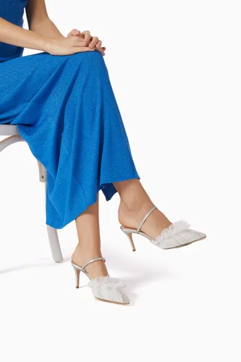 Franca 75 Mules in Satin and Tulle