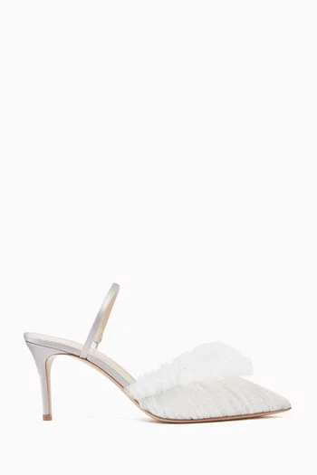 Franca 75 Mules in Satin and Tulle