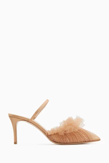 Franca 75 Mules in Satin and Tulle