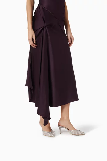 Kris 75 Glitter Bow Mules in Satin and Tulle