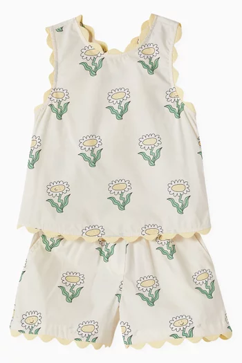 Floral-print Shorts in Cotton