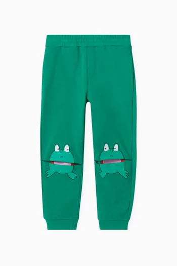 Frog-print Sweatpants in Organic Cotton
