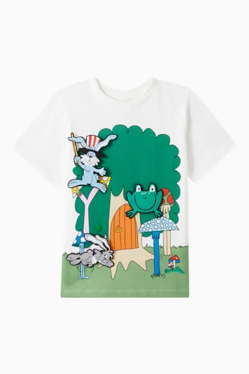 Mushroom Character T-shirt in Organic Cotton