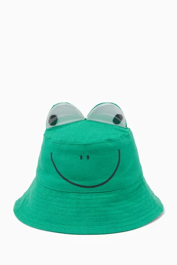 Frog Bucket Hat in Organic Cotton Canvas