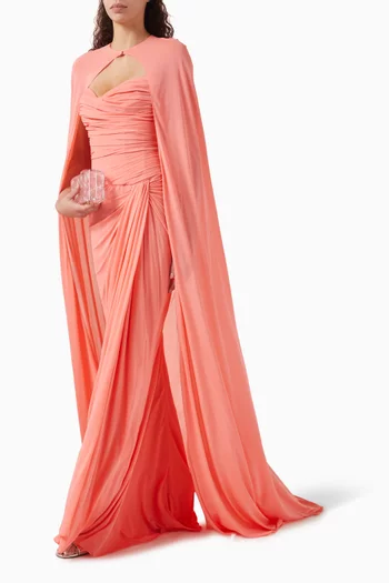 Floor-length Cape in Jersey