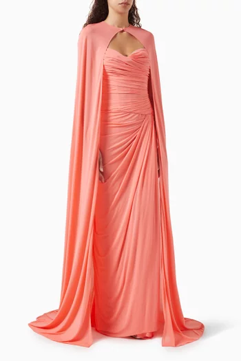 Floor-length Cape in Jersey