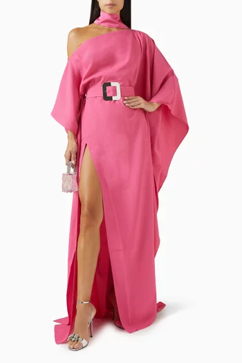 Taylor Scarf Kaftan in Crepe Cady