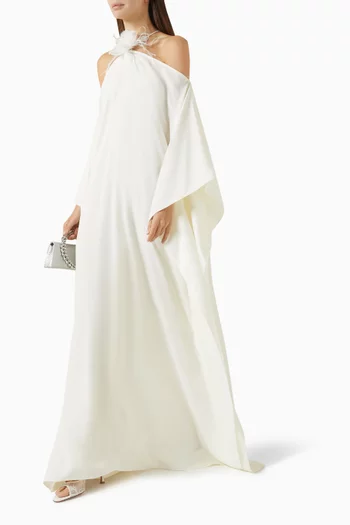 Sza Sza Garden Kaftan in Crepe Cady