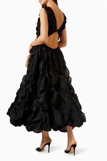 Shadow Jacquard Gown in Crepe de Chine