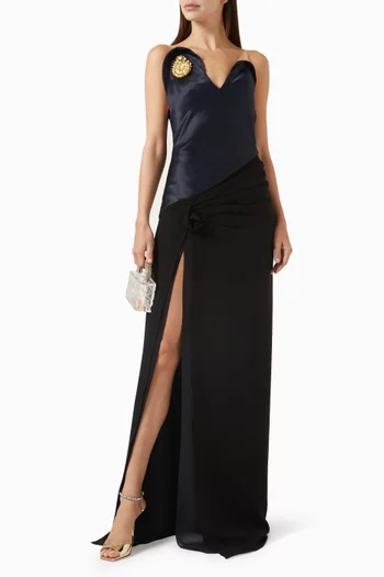 Gold Fusion Gown in Crepe