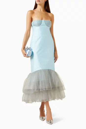 Harmony Midi Dress in Taffeta & Tulle