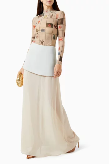 Converge Maxi Skirt in Crepe & Georgette