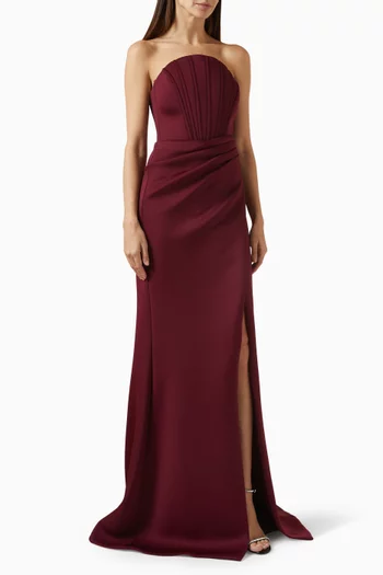 Roxy Slit Gown in Scuba