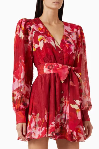 Tuhi Mini Dress in Cotton-blend