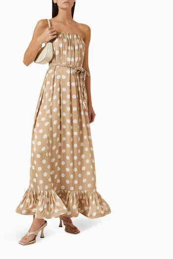 Tira Polka-dot Maxi Dress