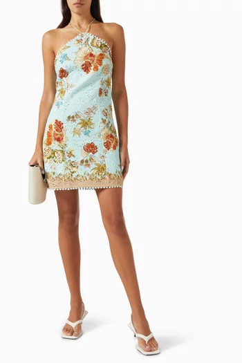 Open-back Mini Dress in Cotton