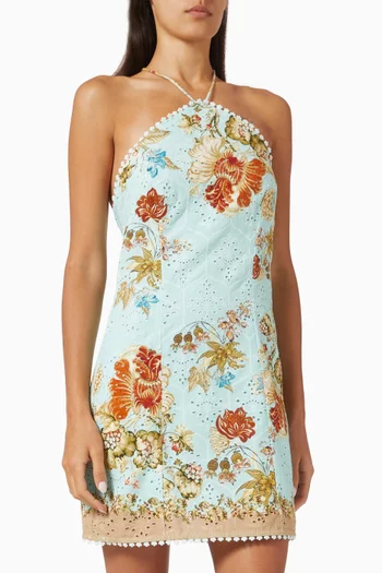 Open-back Mini Dress in Cotton