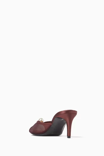 Sadie 65 Mule Sandals in Mesh & Satin