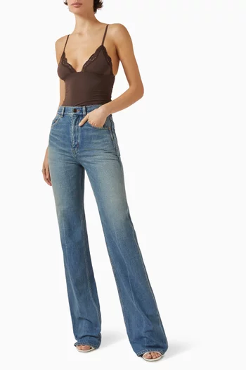 بودي كاميسول بحمالة صدر بقصة مثلثة دانتيل فيتس إيفري بودي