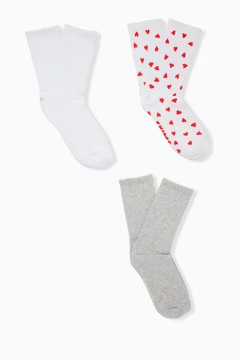 Sport Crew Socks, Set of 3