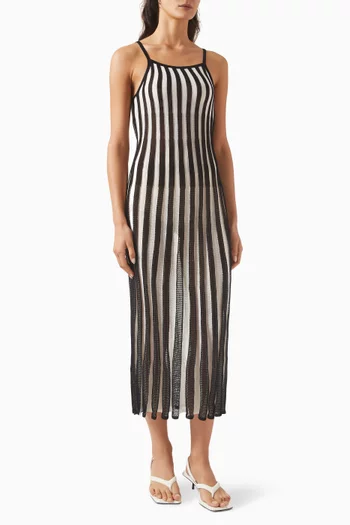 Striped sleeveless dress top