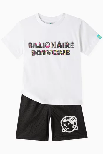 Robot Text Graphic Print in Cotton