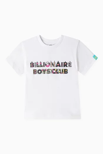 Robot Text Graphic Print in Cotton