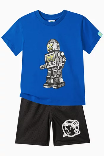 Walking Robot Graphic T-shirt in Cotton