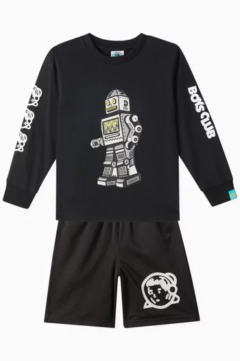 Walking Robot Logo T-shirt in Cotton