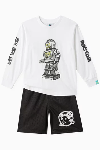 Walking Robot Logo T-shirt in Cotton