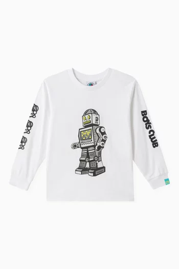 Walking Robot Logo T-shirt in Cotton
