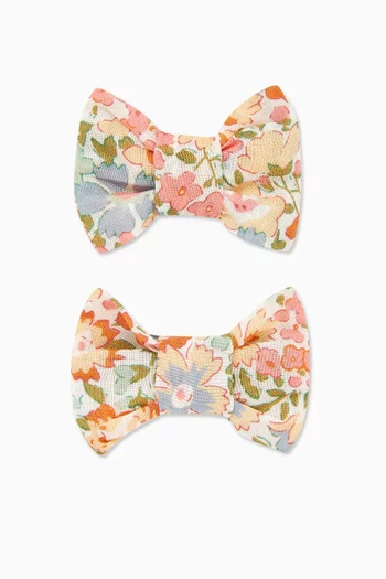 Hair Bow Clips in Cotton