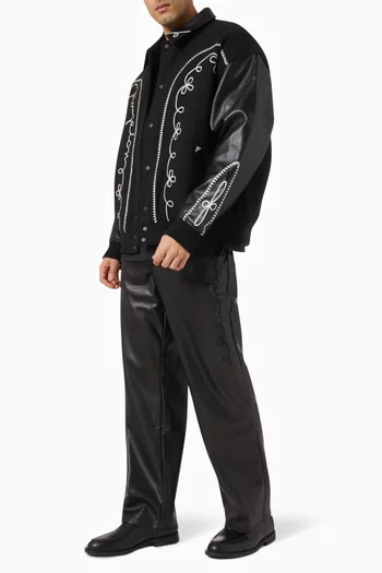 x Angelo Baque Charro Pants in Faux Leather