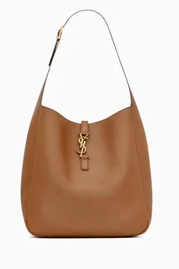 Large Le 5 à 7 Bag in Grained Leather