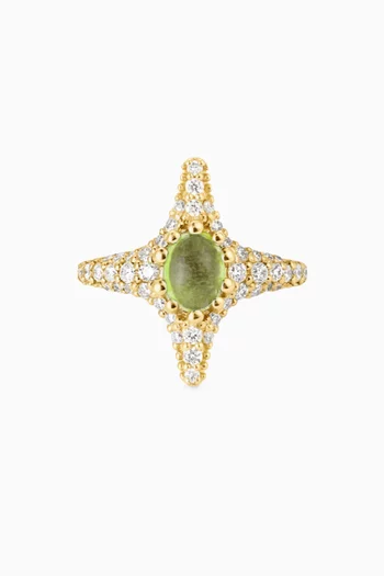 Selene Diamond & Amethyst Ear Cuff in 18kt Yellow Gold