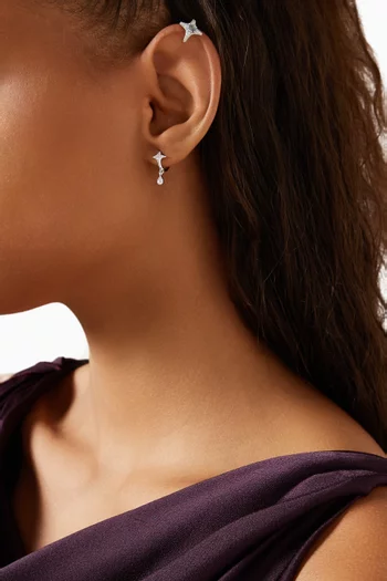 Selene Diamond & Topaz Ear Cuff in 18kt White Gold