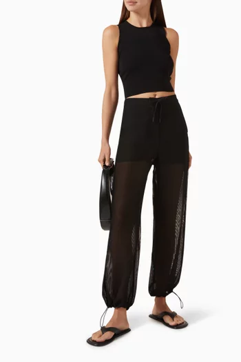Straight-leg Pants in Mesh