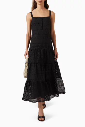 Bavero Midi Dress in Cotton